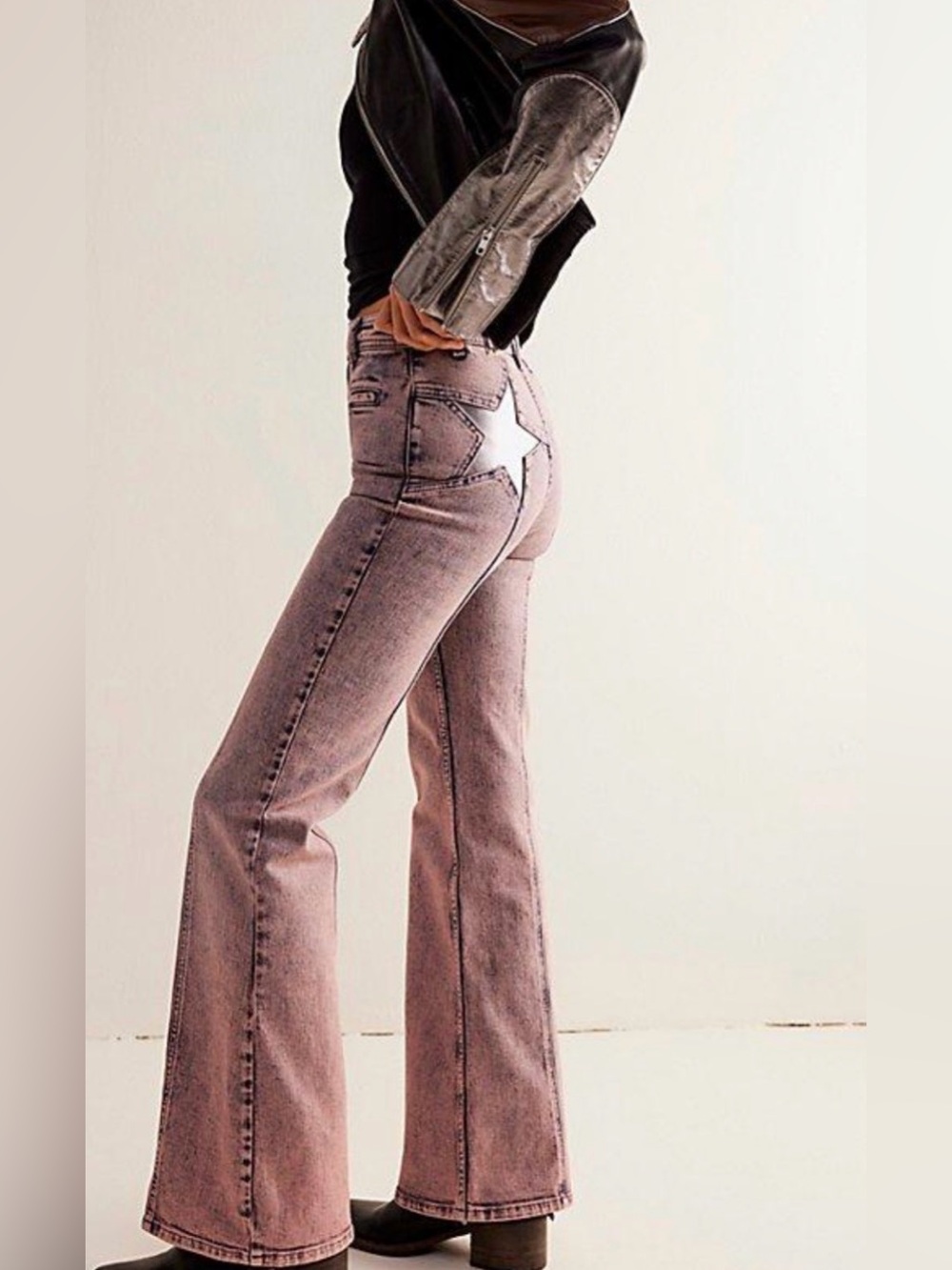 Free People WTF Firecracker Flare Jeans
Size 29 | Lilac/Pink Wash - Picture 3 of 3